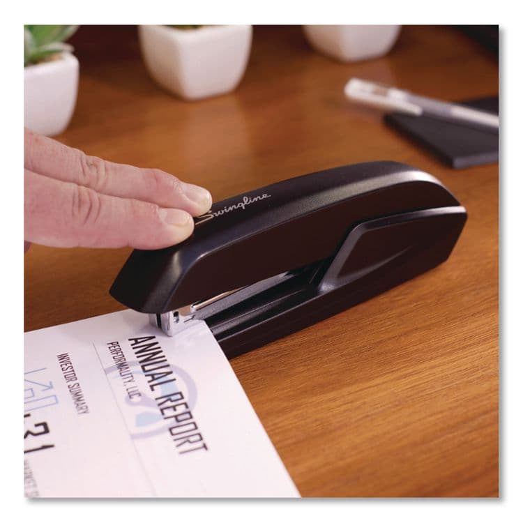 ACCO BRANDS, . Standard Full Strip Desk Stapler, Eco Version, 15-Sheet Capacity, Black, 12/Carton (GBC54501ECT) thumbnail 2