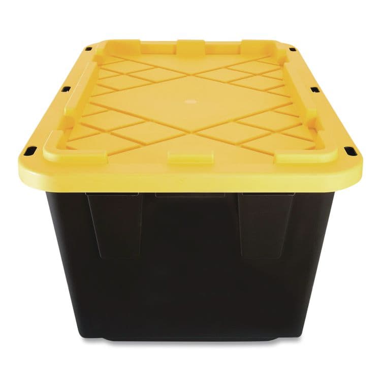 US MERCHANTS LLC Storage Bin with Snap Lid, 108 qt, 20.5 x 30.5 x 14.7, Black/Yellow (GND669871) thumbnail 2