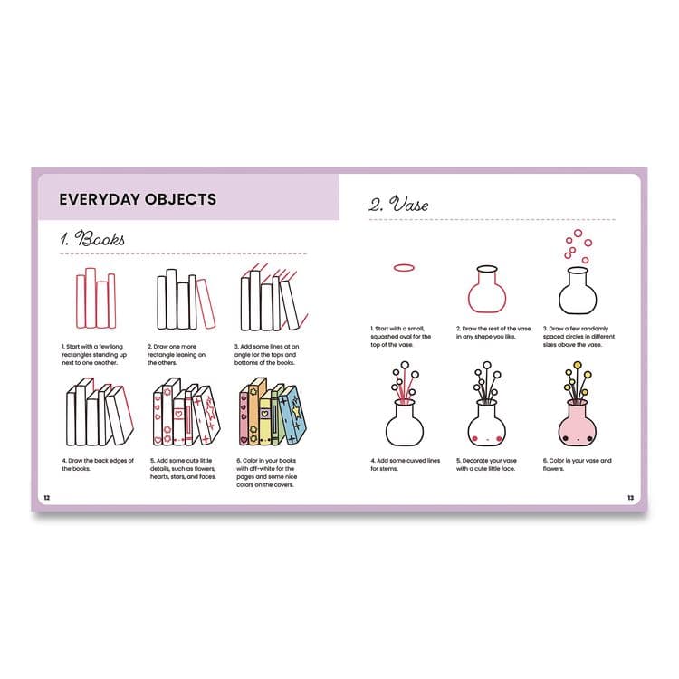 QUARTO PUBLISHING PLC 101 Super Cute Things to Draw Book, Written by Lauren Bergstrom, Paperback, All Ages, 112 Pages (HBG978076037501) thumbnail 4