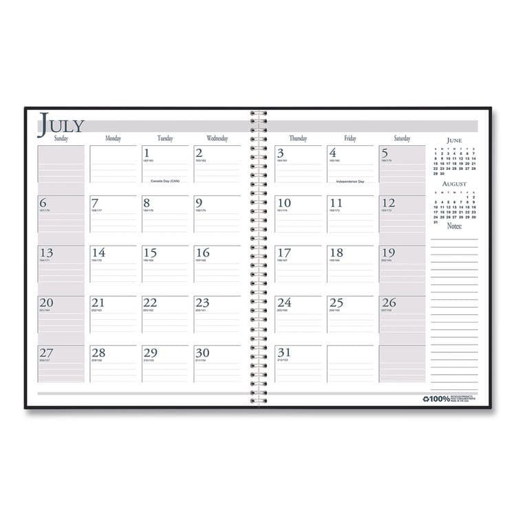 HOUSE OF DOOLITTLE Recycled Academic Monthly Appointment Planner, 11 x 8.5, Charcoal Gray Cover, 14-Month: July 2025 to Aug 2026 (HOD22650326) thumbnail 2