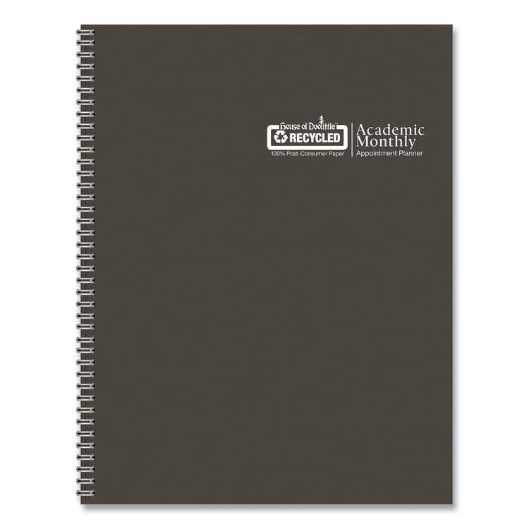 HOUSE OF DOOLITTLE Recycled Academic Monthly Appointment Planner, 11 x 8.5, Charcoal Gray Cover, 14-Month: July 2025 to Aug 2026 (HOD22650326) thumbnail 3