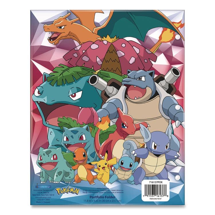 INNOVATIVE DESIGNS LLC Licensed Two-Pocket Folder, Pokeman, Side: 3-Hole Punched, Accommodates (50) 11 x 8.5 Sheets, Multicolor (IDI716137POKSA) thumbnail 2