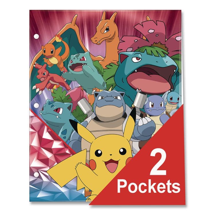 INNOVATIVE DESIGNS LLC Licensed Two-Pocket Folder, Pokeman, Side: 3-Hole Punched, Accommodates (50) 11 x 8.5 Sheets, Multicolor (IDI716137POKSA) thumbnail 4