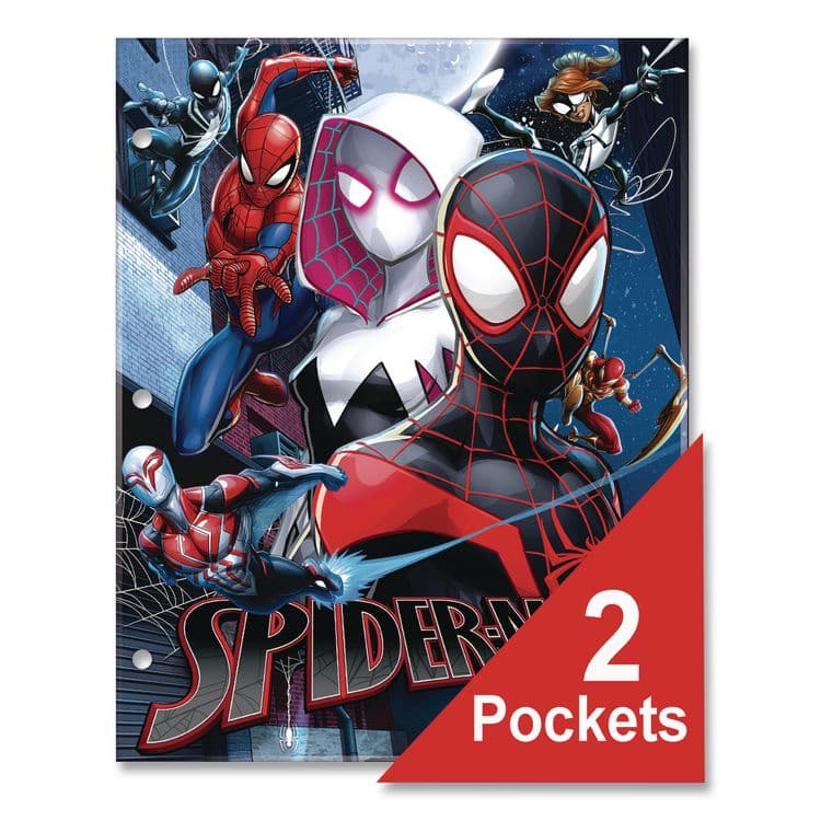 INNOVATIVE DESIGNS LLC Licensed Two-Pocket Folder, Marvel Spiderman, Side: 3-Hole Punched, Accommodates (50) 11 x 8.5 Sheets, Multicolor (IDI716173SPCSA) thumbnail 4
