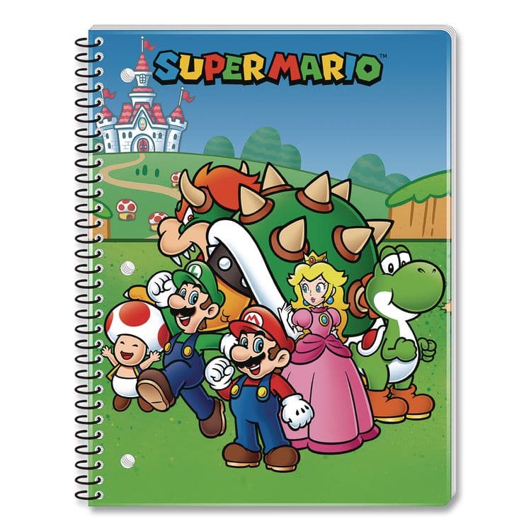 INNOVATIVE DESIGNS LLC Licensed Spiral Notebook, Super Mario, 1-Subject, Wide/Legal Rule, Multicolor Cover, (70) 10.5 x 8 Sheets (IDI717842MBSA) thumbnail 3