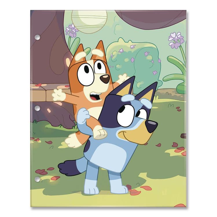 INNOVATIVE DESIGNS LLC Licensed Two-Pocket Folder, Bluey and Bingo, Side: 3-Hole Punched, Accommodates (50) 11 x 8.5 Sheets, Multicolor (IDI719160BLUSA) thumbnail 3