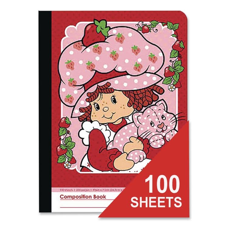 INKOLOGY Licensed Composition Book, Randomly Assorted Strawberry Shortcake Cover Designs, Medium/College Rule, (100) 9.75 x 7.5 Sheets (INK4679612PDQ) thumbnail 4