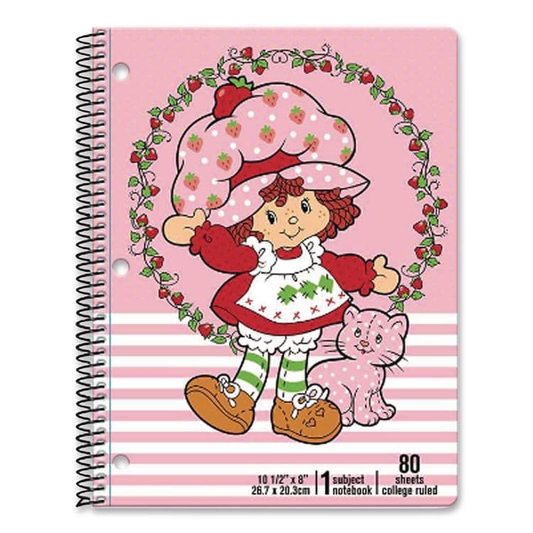 INKOLOGY Licensed Spiral Notebook, Randomly Assorted Strawberry Shortcake Cover Designs, Medium/College Rule, (80) 10.5 x 8 Sheets (INK4706912PDQ) thumbnail 3
