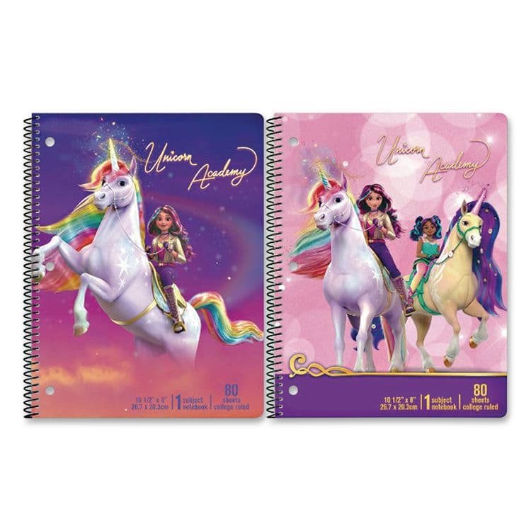 INKOLOGY Licensed Spiral Notebook, Randomly Assorted Unicorn Academy Cover Designs, Medium/College Rule, (80) 10.5 x 8 Sheets (INK4820212PDQ) thumbnail 2