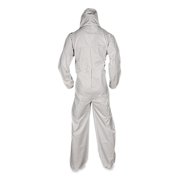 KIMBERLY-CLARK PROFESSIONAL A35 Liquid and Particle Protection Coveralls, Zipper Front, Hooded, Elastic Wrists and Ankles, 3X-Large, White, 25/Carton (ANS38942) thumbnail 2