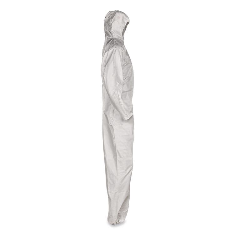 KIMBERLY-CLARK PROFESSIONAL A35 Liquid and Particle Protection Coveralls, Zipper Front, Hooded, Elastic Wrists and Ankles, 3X-Large, White, 25/Carton (ANS38942) thumbnail 3