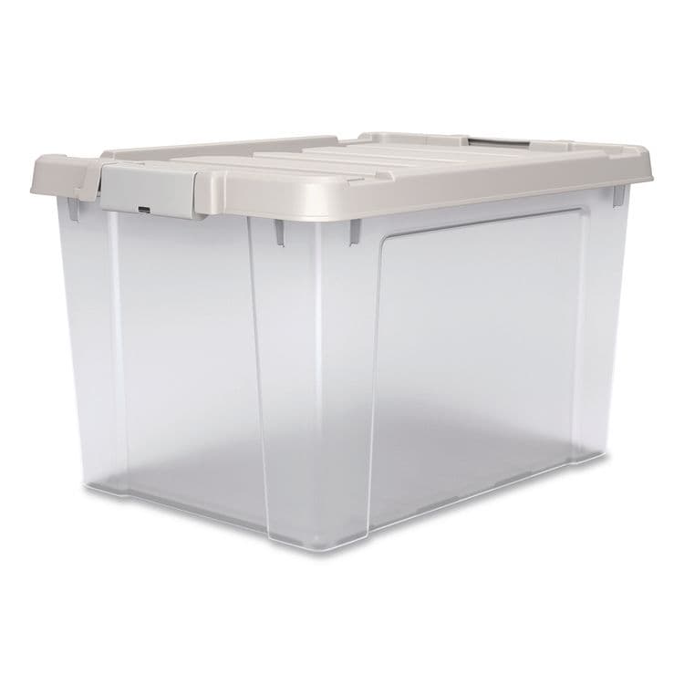IRIS USA, Latching Lid Storage Bin, 20 qt, 11.62 x 18.12 x 10.37, Clear (IRS270018) thumbnail 4