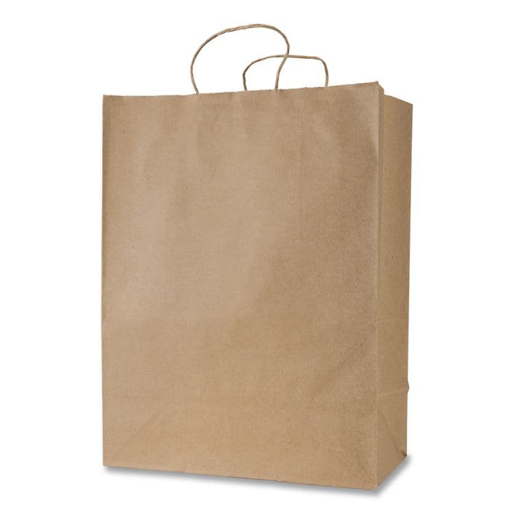 INTEGRATED BAGGING SYSTEMS Get Reddi Paper Bags, Mercado Size, 65# Basis Weight, Twisted Rope Handles, 13 x 7 x 17, Brown, 250/Carton (IBSKRFTW13717)