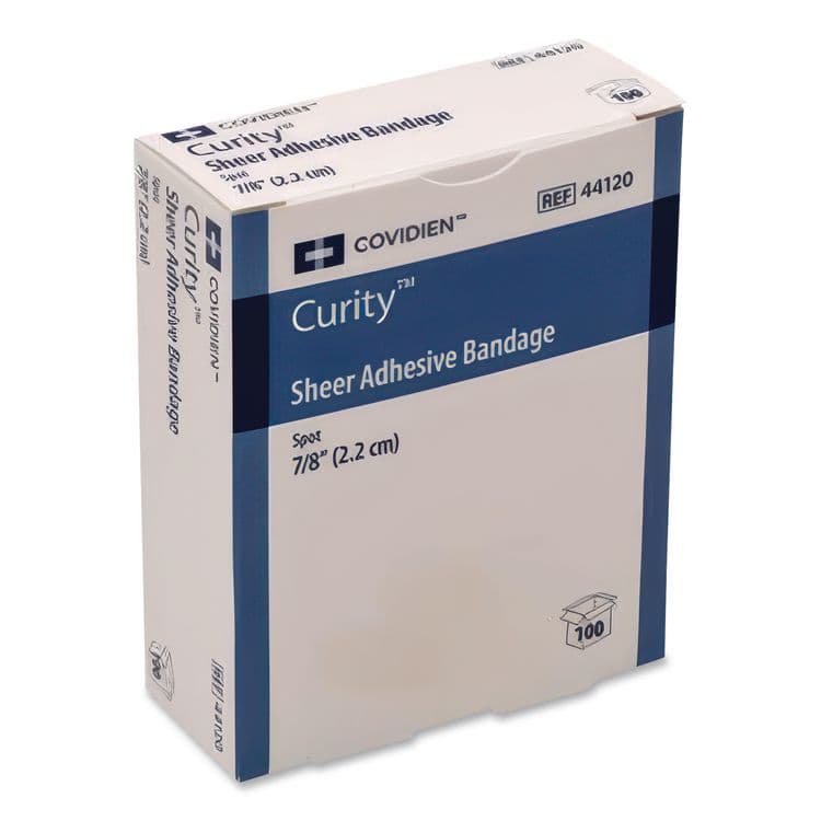 COVIDIEN Sheer Plastic Adhesive Bandages, Round Spot, 0.88 x 0.88, Clear, 100/Box (UMIKCFB0193LF) thumbnail 2