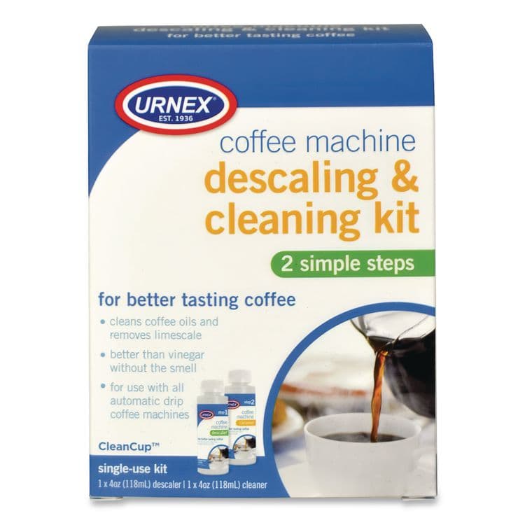 URNEX BRANDS Coffee Machine Descaling and Cleaning Kit, 4 oz Descaler and 4 oz Cleaner (URN70560) thumbnail 3
