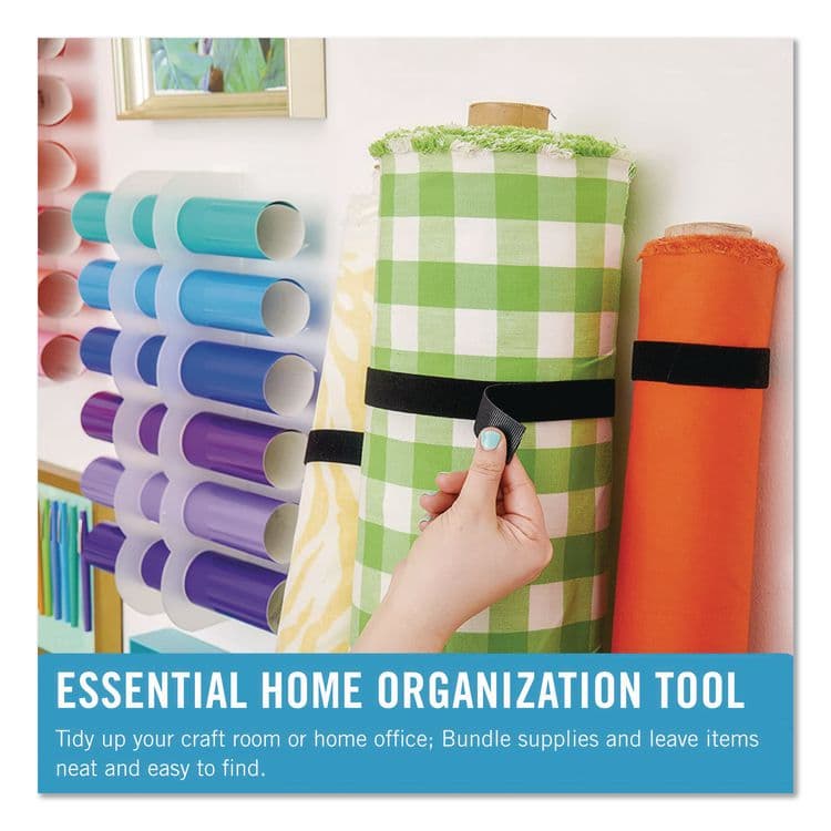 VELCRO USA, . Sticky-Back Fasteners, Loop Side, 0.63" x 75 ft, Black (VEK190836) thumbnail 3