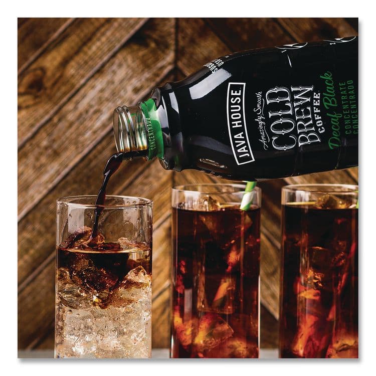 JAVA HOUSE Cold Brew Coffee Concentrate, Decaf Black, 32 oz Bottle (JVHHFP01809) thumbnail 3