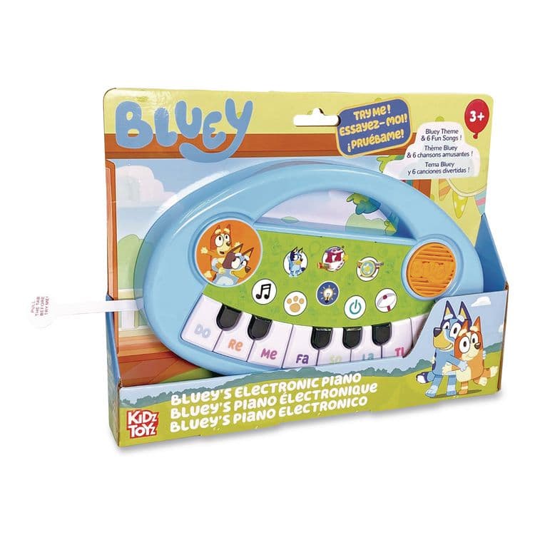 BLUEY Music Time Band Electric Piano, Ages 3 and Up, Blue/Green/White (LTP18001)