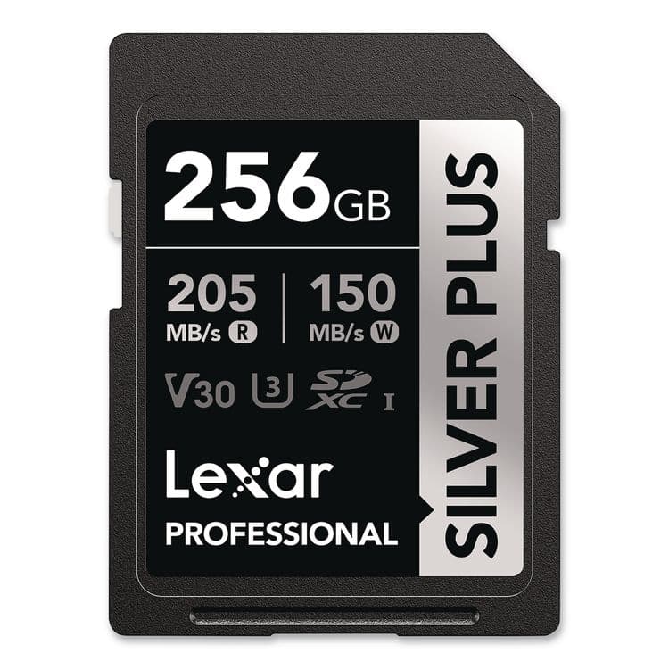 LEXAR MEDIA . Professional SILVER Series SDXC Memory Card, 205MB/s Read Speeds and 150MB/s Write Speeds, UHS-I V30 U1 Class 10, 256 GB (LXRLSDSIPL256GB) thumbnail 2