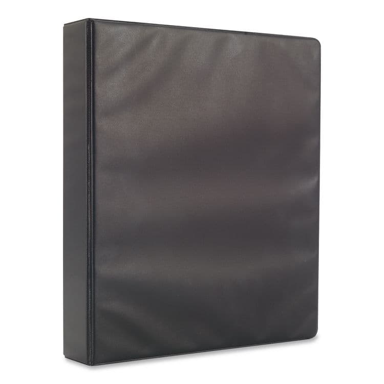 SIMPLY Round Ring Non-View Binder, 3 Rings, 1.5" Capacity, 11 x 8.5, Black (MPL26593) thumbnail 2