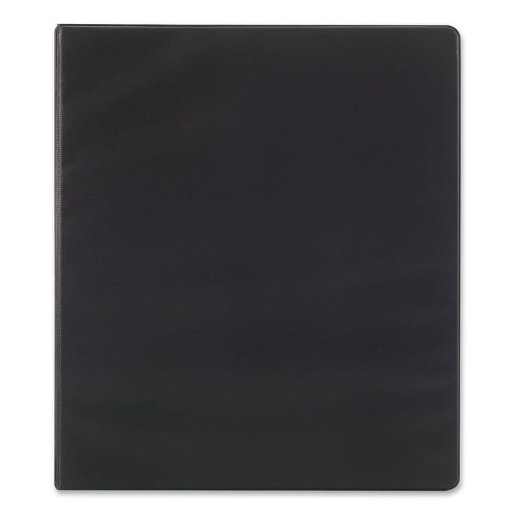 SIMPLY Round Ring Non-View Binder, 3 Rings, 1.5" Capacity, 11 x 8.5, Black (MPL26593) thumbnail 4