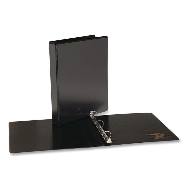 SIMPLY Round Ring View Binder, 3 Rings, 0.5" Capacity, Black, 12/Carton (MPL2373821683) thumbnail 3