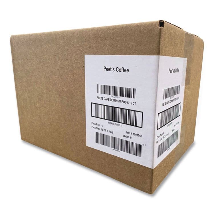 PEETS Cafe Domingo Soft Pods, 16/ Box, 6 Boxes/Carton (PEEPCE02782)