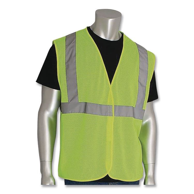 PROTECTIVE INDUSTRIAL PRODUCTS ANSI Class 2 Hook and Loop Safety Vest, Medium, Lime (PID302MVGLYM) thumbnail 2