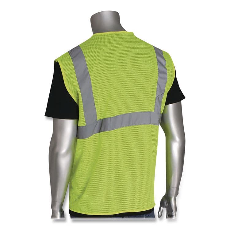 PROTECTIVE INDUSTRIAL PRODUCTS ANSI Class 2 Hook and Loop Safety Vest, X-Large, Lime (PID302MVGLYXL) thumbnail 3