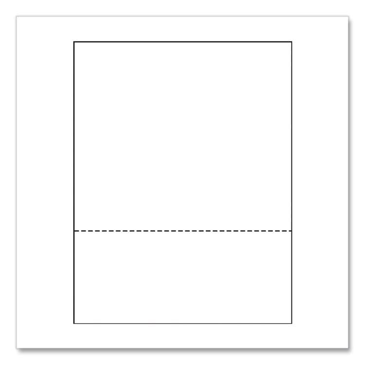 PARIS CORPORATION Perforated Paper, 92 Bright, Perforated 3.63 from Bottom, 24 lb Bond Weight, 8.5 x 11, White, 500 Sheets/Ream, 5 Reams/Carton (PRB04134) thumbnail 2