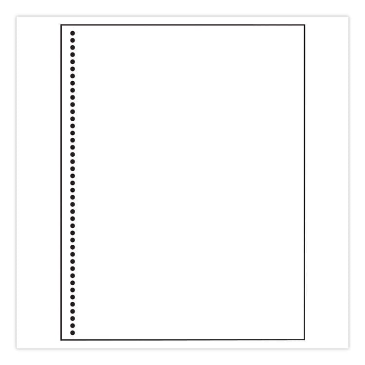 PARIS CORPORATION Punched Paper, 92 Bright, Side: 44-Hole (4:1 Spiral), 20 lb Bond Weight, 8.5 x 11, White, 500/Ream, 5 Reams/Carton (PRB04145P) thumbnail 2