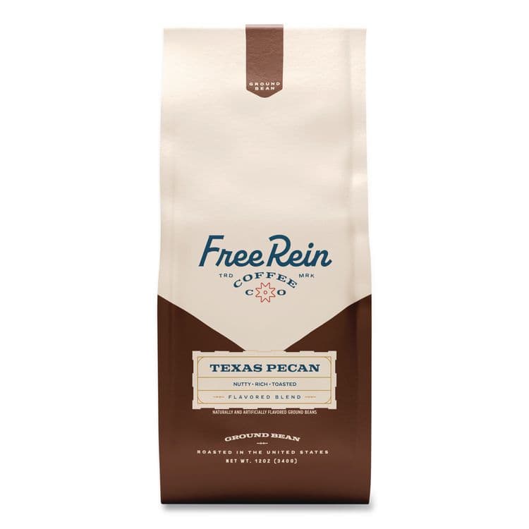FREE REIN LLC Free Rein Ground Coffee, Texas Pecan, 12 oz Bag (RENFRE36366)