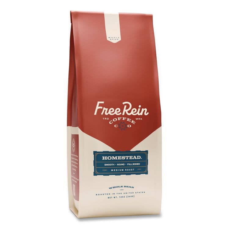FREE REIN LLC Whole Bean Coffee, Homestead, 12 oz Bag (RENFRE36401) thumbnail 2