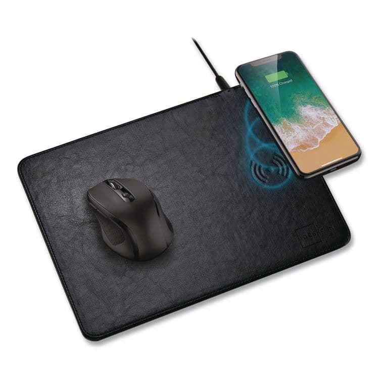 SAKAR INTERNATIONAL . DeskTek TapCharge Mousepad, Qi Wireless Charging, Black (SKXTEK8047) thumbnail 2