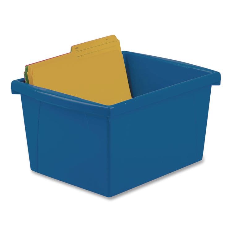STOREX Classroom Storage Bin, 16 qt, 11.25 x 13.62 x 7.9, Assorted Colors, 6/Carton (STX61514U06CCT) thumbnail 2