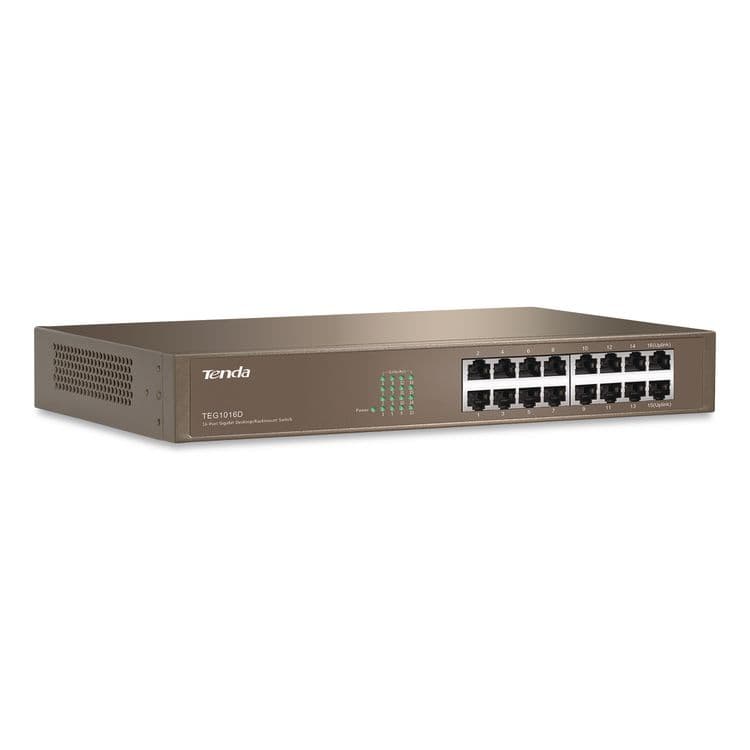 SHENZHEN TENDA TECHNOLOGY CO. LTD. TEG1016D 10/100/1000Mbps Ethernet Unmanaged Switch, 16 Ports (TNDTEG1016D) thumbnail 2