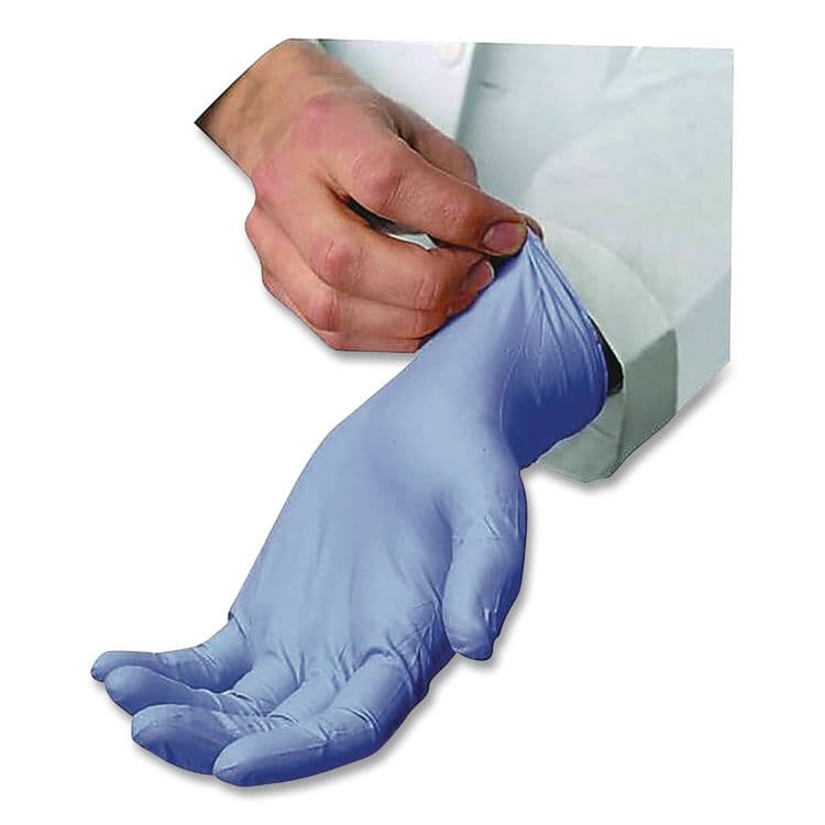 TRADEX INTERNATIONAL N5201 Series Powder-Free Nitrile Gloves, Large, 9" Long, Blue, 100/Box, 10 Boxes/Carton (TXINLG5201CT) thumbnail 2