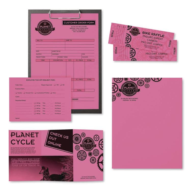 NEENAH PAPER Color Paper, 24 lb Bond Weight, 8.5 x 11, Pulsar Pink, 500 Sheets/Ream, 10 Reams/Carton (WAU21031CT) thumbnail 3