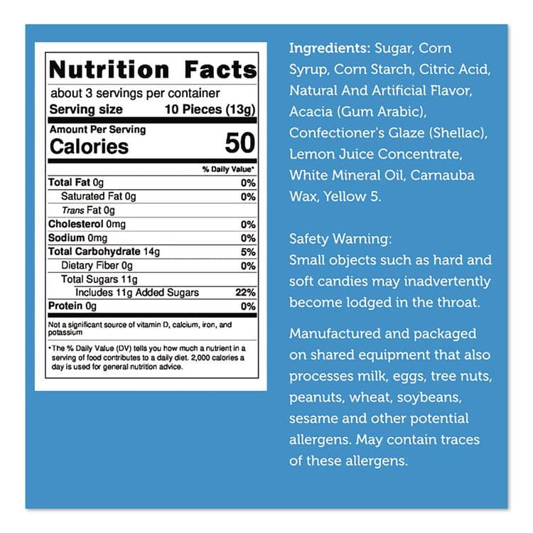 OFFICE SNAX, . Freeze Dried Candy, Lemon Bursts, 1.12 lb Bag, 12/Carton (OFX00644) thumbnail 2