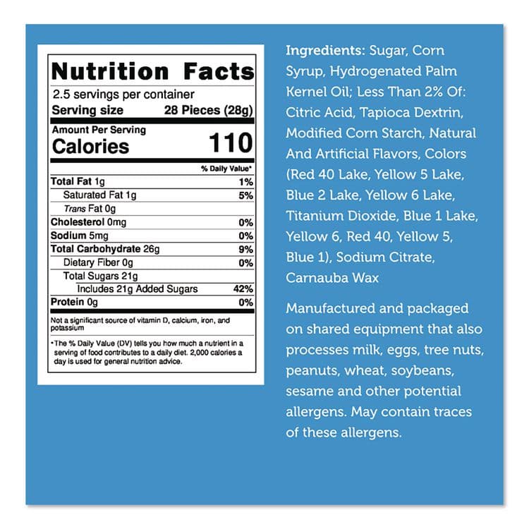 OFFICE SNAX, . Freeze Dried Candy, Rainbow Rocks, Assorted Fruit, 1.87 lb Bag, 12/Carton (OFX00645) thumbnail 2