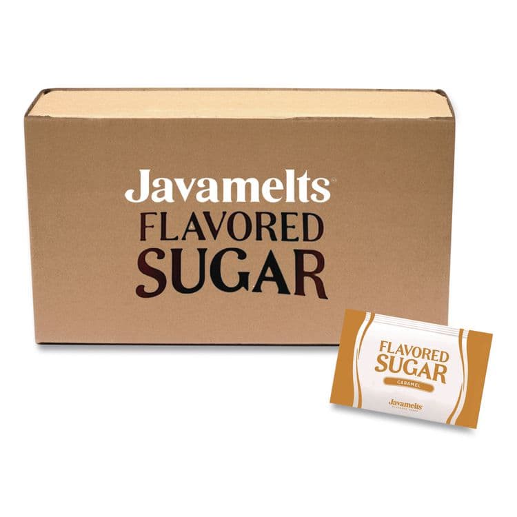 JAVAMELTS Flavored Sugar, Caramel, 0.08 oz Packet, 1,000/Carton (JVMJMT39641)