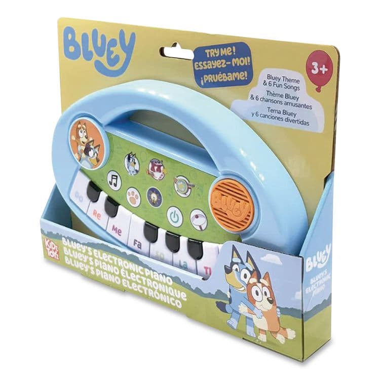 BLUEY Music Time Band Electric Piano, Ages 3 and Up, Blue/Green/White (LTP18001) thumbnail 4
