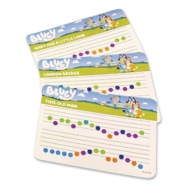 BLUEY Music Time Band Electronic Guitar, Ages 3 and Up, Blue/Orange/Green (LTP18002) thumbnail 4