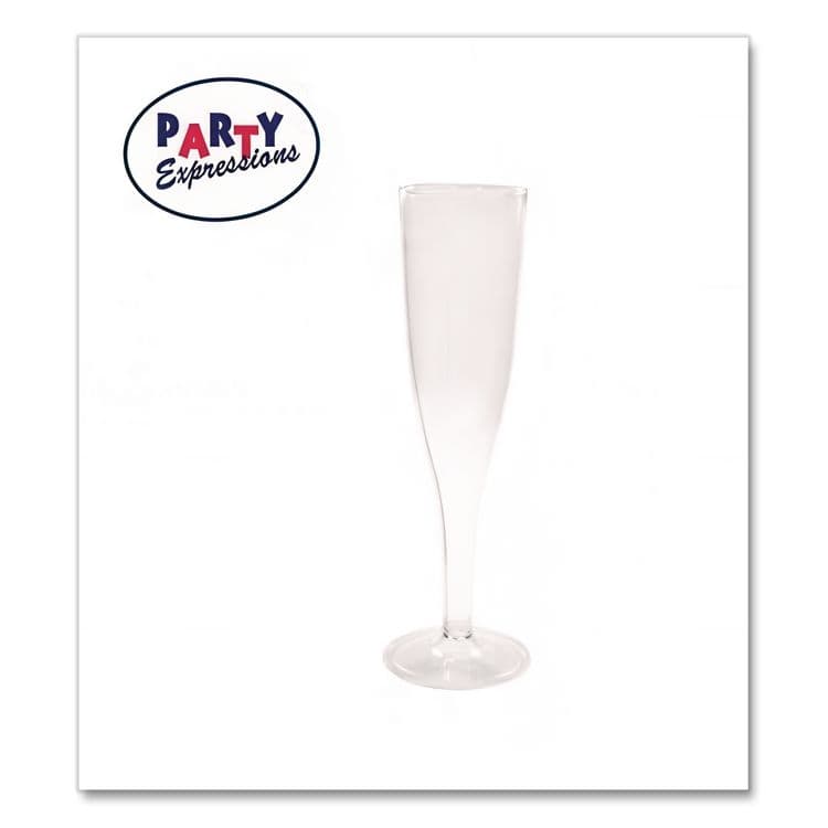 TABLEMATE PRODUCTS, CO. Plastic Champagne Glasses, 5 oz, Clear, 10/Pack (TBL0244Z) thumbnail 2