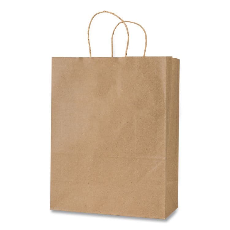 INTEGRATED BAGGING SYSTEMS Get Reddi Paper Bags, Pixie Size, 60# Basis Weight, Twisted Rope Handles, 10" x 5" x 13", Brown, 250/Carton (IBSKRFTW10513)
