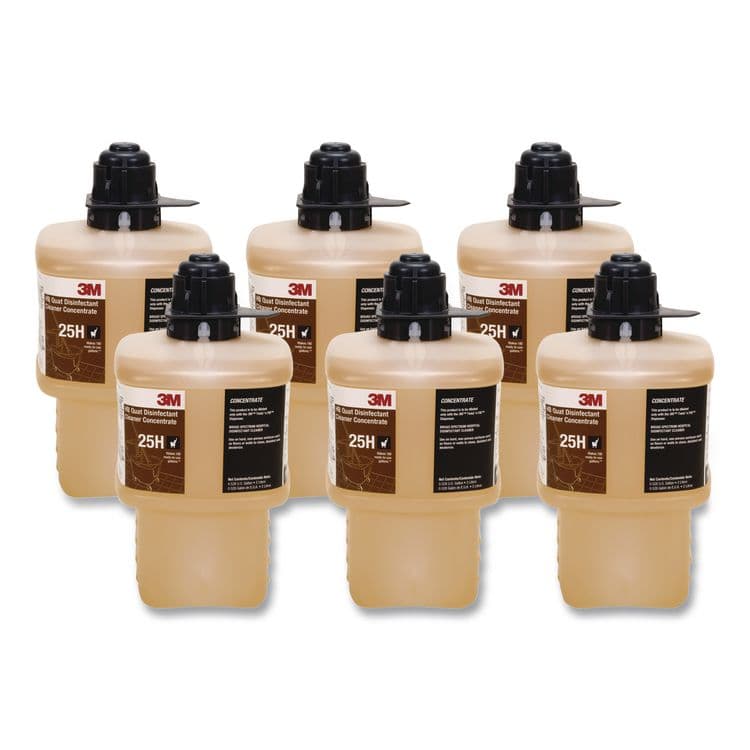 3M/COMMERCIAL TAPE DIV. Twist 'N Fill HB Quat Disinfectant Cleaner Concentrate 25H, 2 L Bottle, 6/Carton (MMM25H)