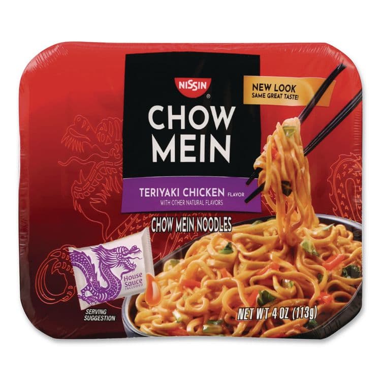 NISSIN FOODS Chow Mein Teriyaki Chicken Noodles, 4 oz, 8/Carton (NSFNIS08729) thumbnail 4