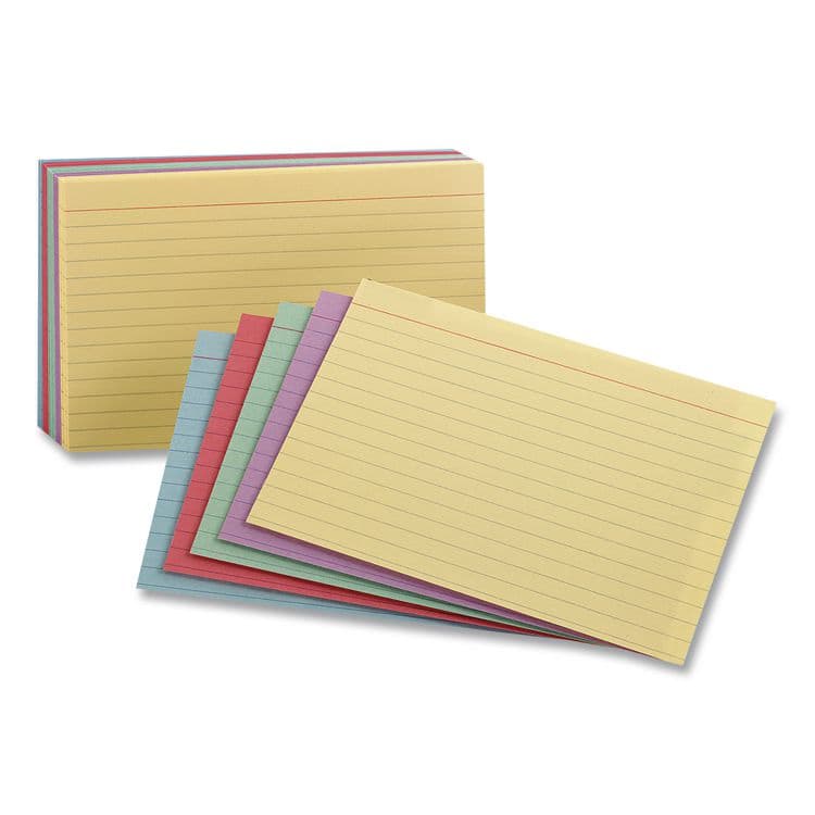 TOPS BUSINESS FORMS Ruled Index Cards, 3 x 5, Assorted Colors, 3,000/Carton (OXF40280CT)