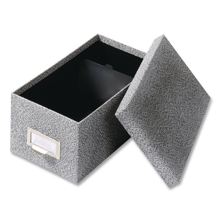 TOPS BUSINESS FORMS Index Card File Box, Holds 1,000 4 x 6 Cards, 6.63 x 11.63 x 5, Fiberboard, Black Agate (PFX94BLA) thumbnail 4