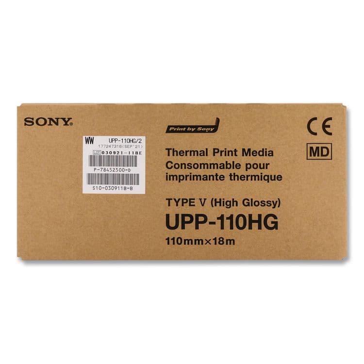 SONY ELECTRONICS, . High-Resolution Thermal Paper Roll, 4.33" x 59.06 ft, White, 10/Box (SONUPP110HG) thumbnail 2